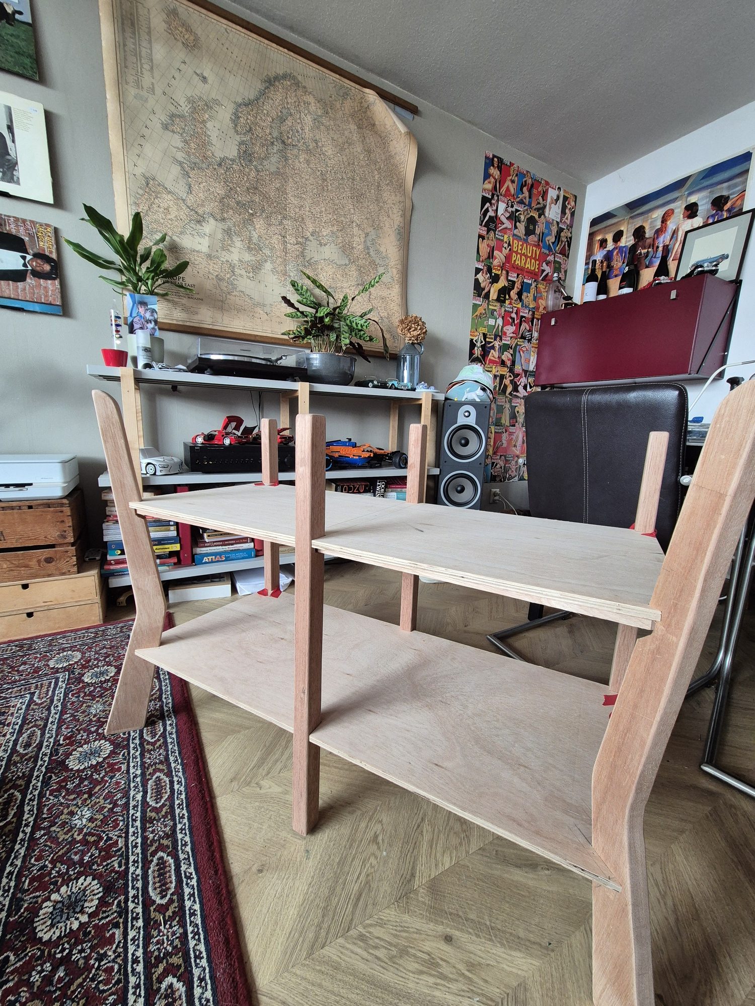 Custom wooden table frame build