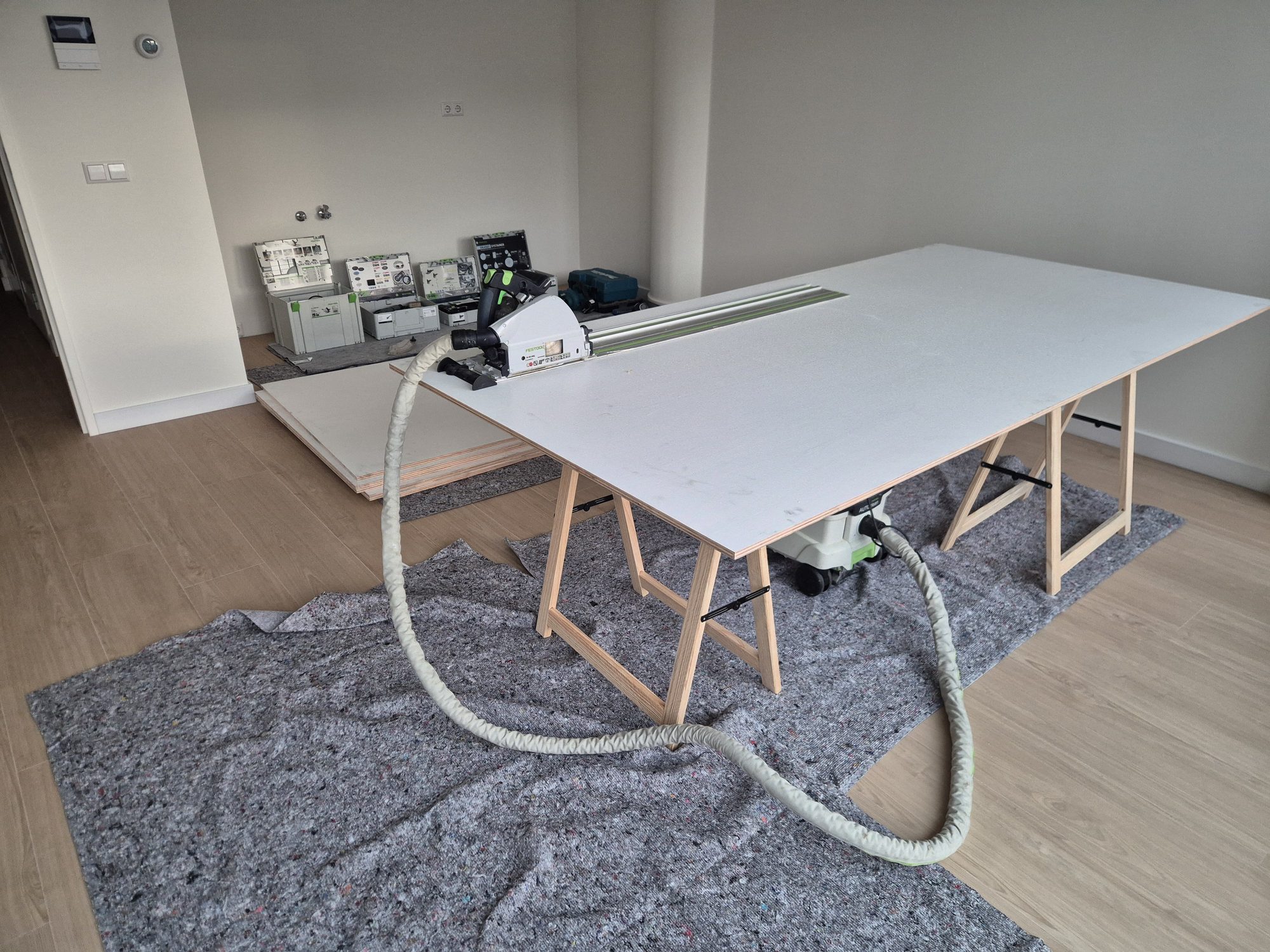 Cabinet construction setup