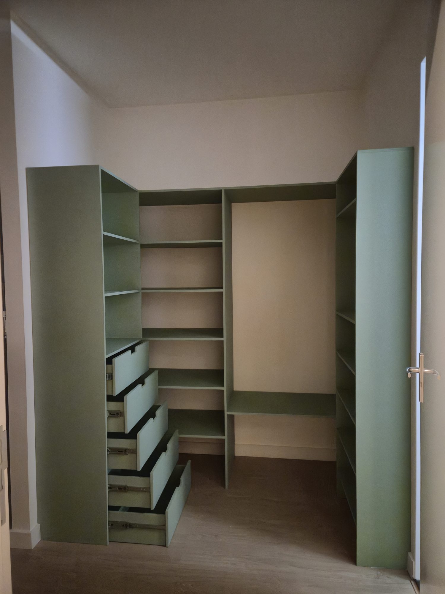 Green custom cabinet